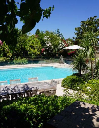Almost invisible frameless glass pool fencing