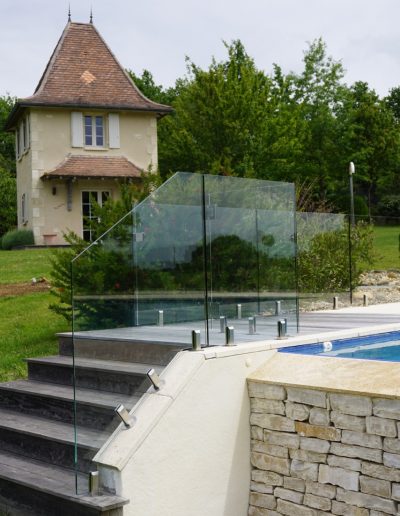 Bespoke glass fence