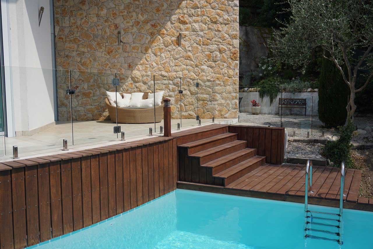 Villefranche Sur Mer, Cote d'Azur, France Relax in safety behind our frameless glass fence