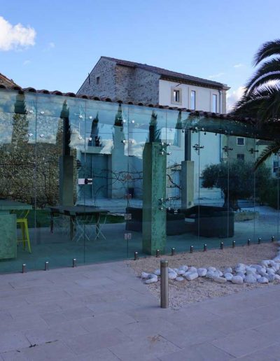 Unique tinted glass wall, tailored to clients exacting requirements.